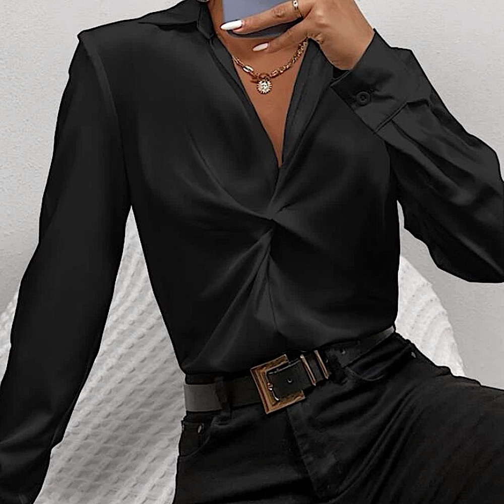 Twist front blouse